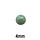 Glas cabochon voor ring met gaatjes - 4mm - groen