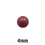 Glas cabochon - 4mm - rood