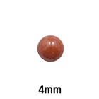 Glas cabochon - 4mm - oranje