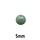 Glas cabochon voor ring of oorhaak met gaatjes - 5mm - groen