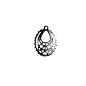 Filigraan hanger - Rhodium - 15x11mm