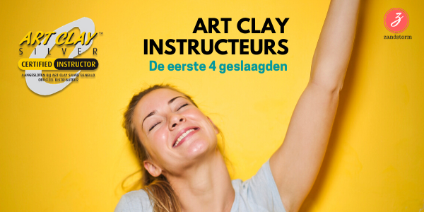 De eerste 4 geslaagden van de opleiding Art Clay Silver - Niveau 1