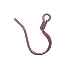 Oorhaak - spiraal/vlak/oog - Chocoladekleurig- 17mm