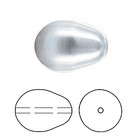 Light grey pearl - 11x8mm