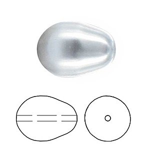 Swarovski - Crystal - Light grey pearl - 11x8mm