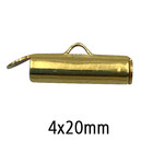 Slider tube met oog - Brons - Metaal - 4x20mm