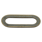 Platte ovaal - Bronskleur - Metaal - 50x22mm