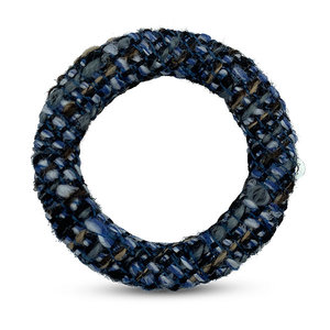 Ring textiel - Blauw tint - Textiel/metaal - 38mm