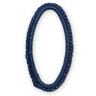 Ovaal gehaakt - Jeans blauw - Metaal/draad - 44x24mm