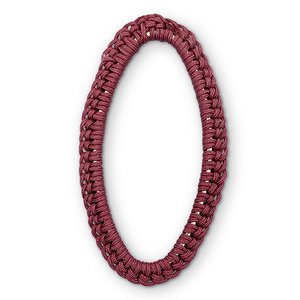 Ovaal gehaakt - Oud roze - Metaal/draad - 44x24mm