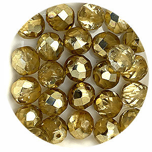 Facetkraal - Crystal dorado - Glas - 8mm
