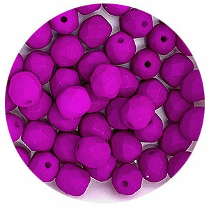 Facetkraal - Violet neon mat - Glas - 6mm
