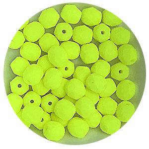 Facetkraal - Yellow neon mat - Glas - 6mm