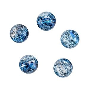 Cabochon - Licht Blauw - Glas - 9-10.5mm