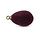 Druppel met oog - Cassis - Fluweel - 19x10mm