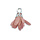 Hanger bloem - Nude/zilver - Metaal/stof - 17mm