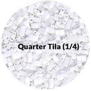 Tila 1/4 Cut Opaque white - (402) -  5x1.2x1.9mm