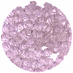 Facetkraal - Roze transparant - Glas j61 - 4mm