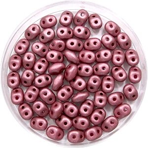 Matubo Superduo - Metallic mat old roze - 2/5 mm