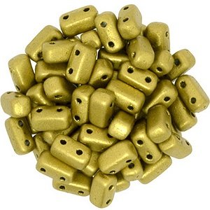 Czechmates bricks - 3/6mm - Matte Metallic Aztec Gold
