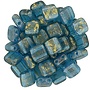 Tiles - 6mm - Gold Marbled - Capri Blue