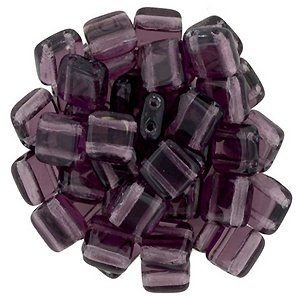 Czechmates tiles - 6mm - Med. Amethyst