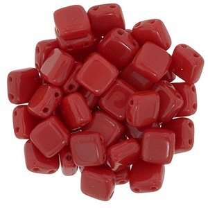 Czechmates tiles - 6mm - Opaque Red