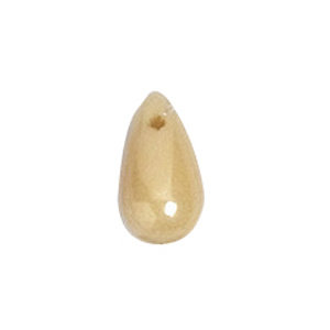 Druppel - Beige nacré - Glas - 6x10mm