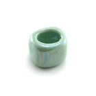 Rondelle - Pastel groen - Keramiek - 17x14x14mm/gat 10