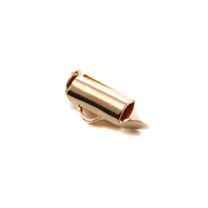 Slider tube met oog - Rosé gold - Metaal - 9.2x4mm