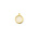 Hanger rond met oog - Goud/white opal - Metaal/hars - 12mm