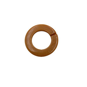 Schakel rond - Camel - Acryl - 32x4.6/7mm