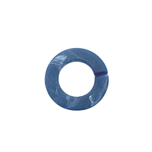 Schakel rond - Lapis blauw mat - Acryl - 32x4.6x7mm