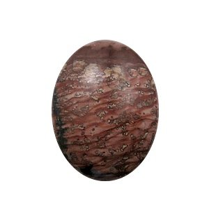 Natuursteen cabochon - Steenrood - 40x30mm