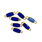 Rechthoekig verbindingsstuk - 16.1x6.2mm - Blauw/goud