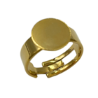 Verstelbare ring - Goudkleur - Metaal - 12mm