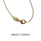 Anker collier - Goud verguld 24K - zilver verguld - 40cm-1.2mm