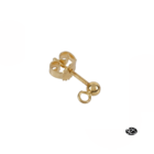 Oorsteker bal met oog - Goudkleur - Zilver verguld - 3mm