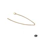 Harpoen oorhaak - Goud - Zilver verguld 925 - 30mm