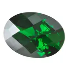 Zirconia  - Columbian Emerald - Oval - Checkerboard 10mm x 14mm