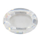 Zirconia  - White Diamond - Cabochon Oval - Buff Top 13mm x 18mm