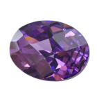 Zirconia  - Amethyst - Oval - Checkerboard 10mm x 14mm