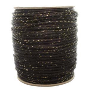 Satijnkoord 2mm Gold Metal Black