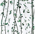 Bullseye - groene spikkels en groene stringers op clear - 18x17 cm