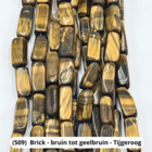 Brick - bruin tot geelbruin - Tijgeroog - 6-9mm