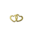 Dubbel hartje - Goudkleur - Stainless steel - 16x9x1mm