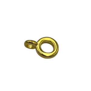 Porte breloque+ oog - Goudkleur - Metaal - 8mm