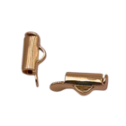 Slider tube met oog - Rosé goud - Metaal - 7x3mm