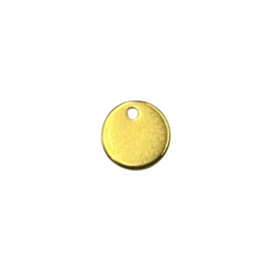 Ronde breloque - Goudkleur - Metaal - 8mm