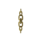 Schakel met ogen - goud - Metaal - 23x6mm